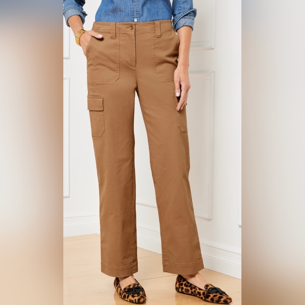 2/$20 Talbots Brown Wide Leg Cargo Pants